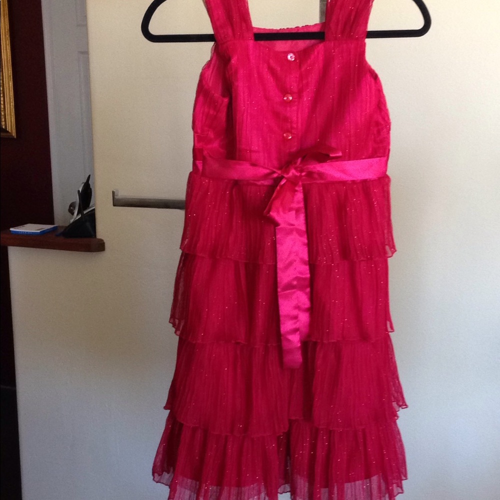 SOLD! Red Girls Dressy Dress - Picture 2 of 6